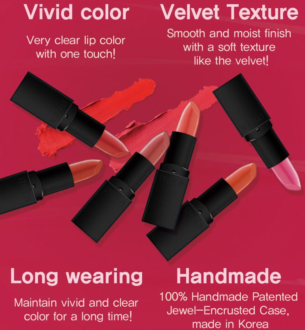 Velvet lipstick ver_2 3_5g _6 colors_ _ Style71
